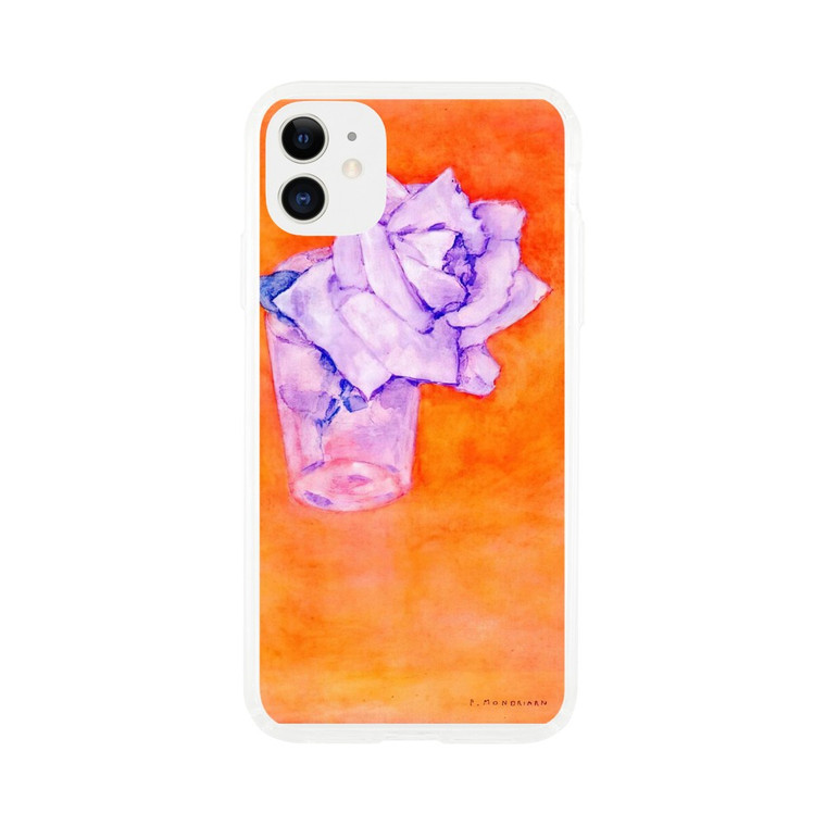 Piet Mondrian - White Rose in a Glass Clear case