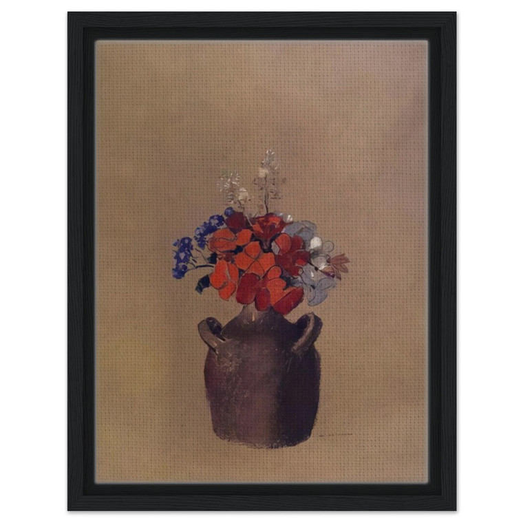 Odilon Redon  FLOWERS IN A VASE N1 Framed Canvas