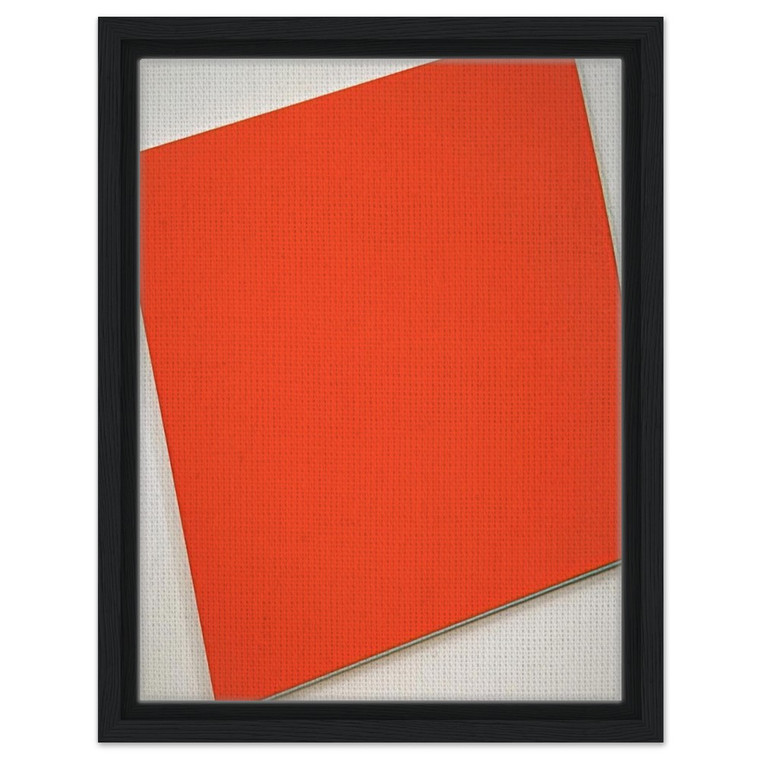 Ellsworth Kelly  RedOrange Panel with Curve Framed Canvas