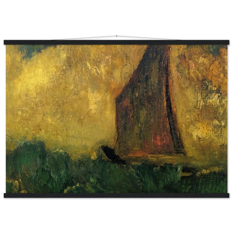 Odilon Redon  THE MYSTERIOUS BOAT Museum-Quality Matte Paper Poster with Hanger