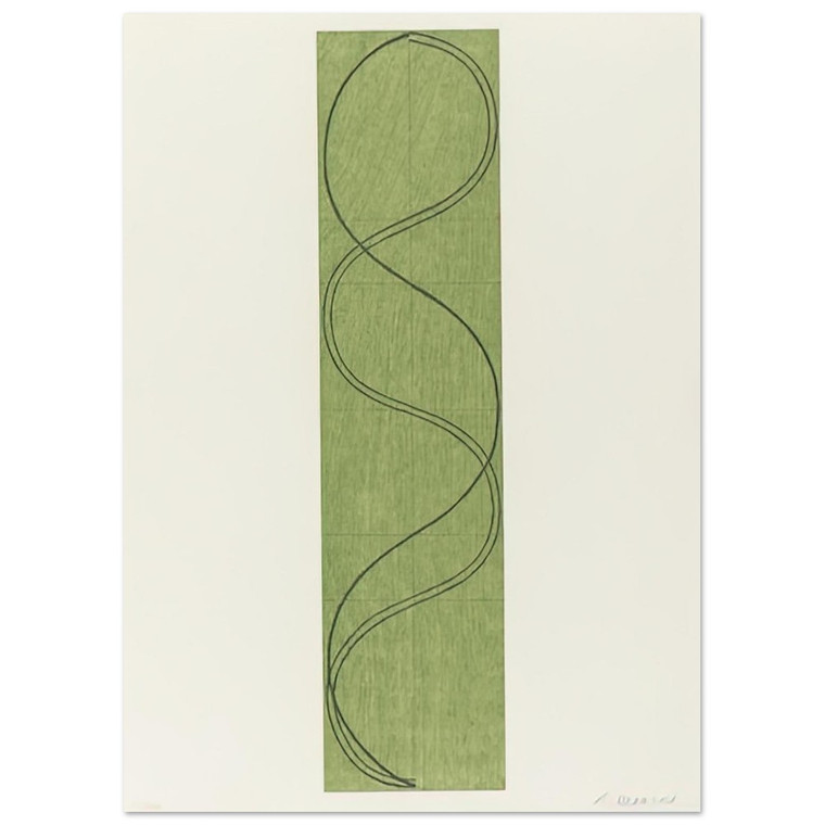 Robert Mangold  GREEN COLUMN FIGURE 2003 Fine Art Poster / Art Print