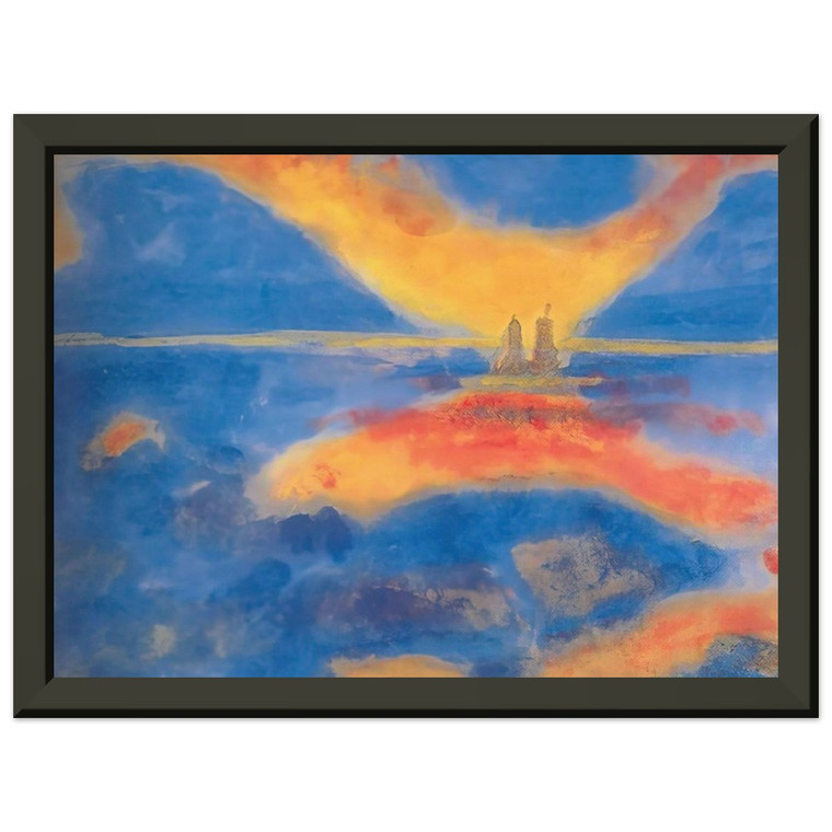 Emil Nolde  Sunrise at the sea Premium Metal Framed Art Print / Poster