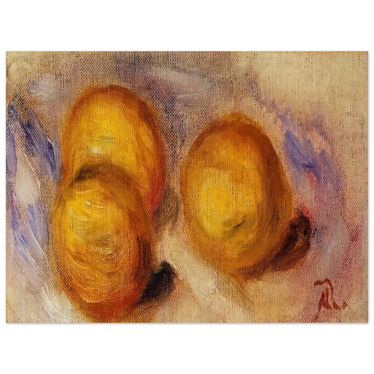 PierreAuguste Renoir  Three Lemons Aluminum Print