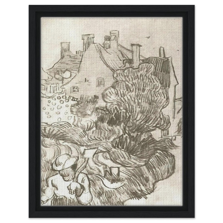 Vincent van Gogh  A House at Auvers Framed Canvas
