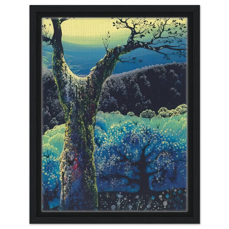 Eyvind Earle  Orchard in Bloom Framed Canvas