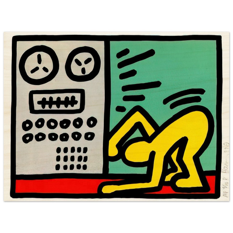 Keith Haring  POP SHOP III 1989 N2 Wood Print