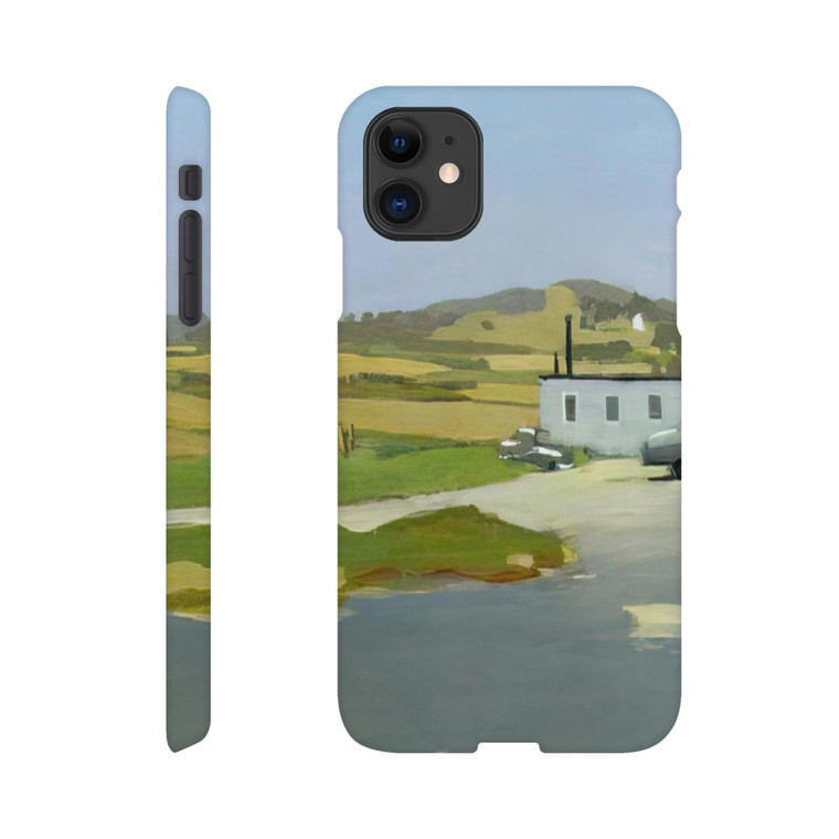 Fairfield Porter  LONG ISLAND LANDSCAPE WITH RED BUILDING 1962 Slim case