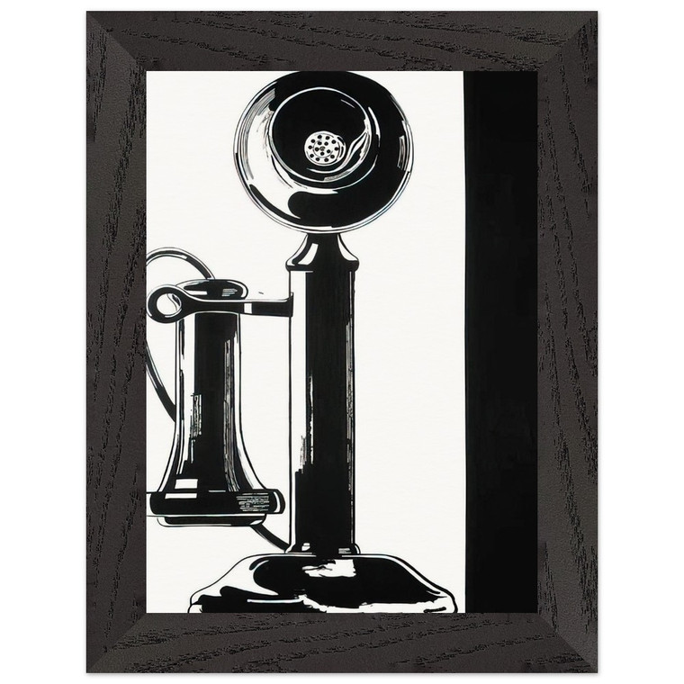 Andy Warhol  Telephone Premium Wooden Framed Art Print / Poster