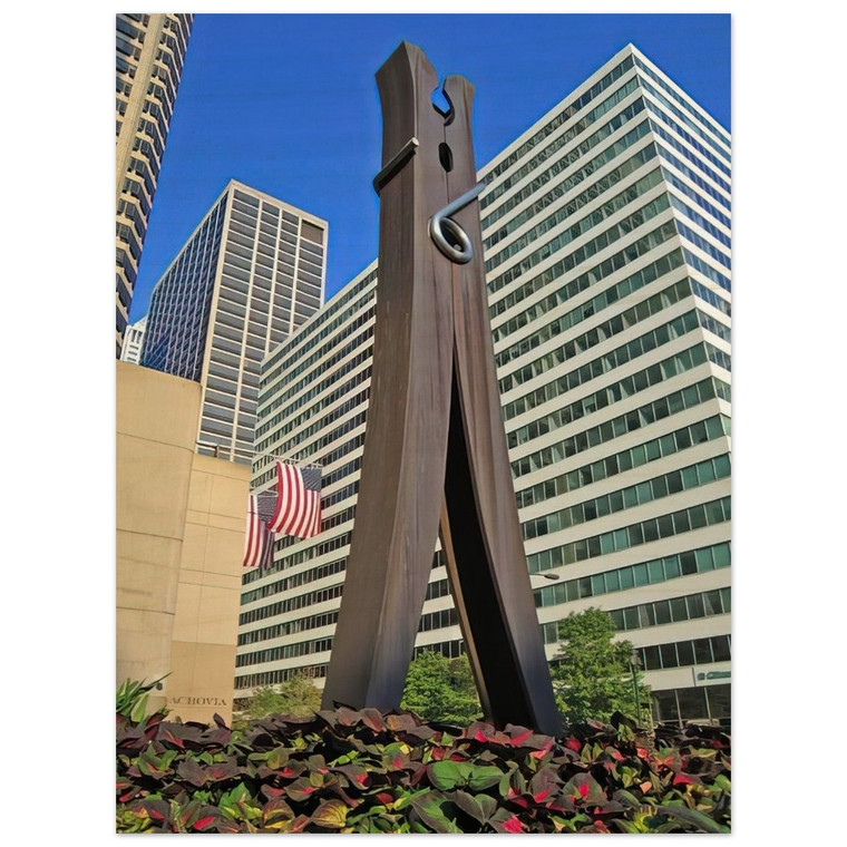 Claes Oldenburg  CLOTHESPIN 1976 Wood Print