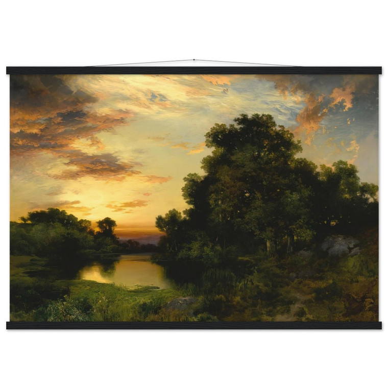 Thomas Moran Sunset on Long Island Museum Matte Paper Poster with Hanger