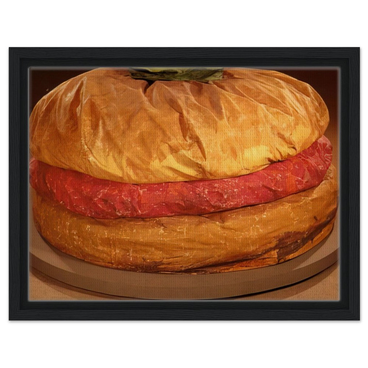 Claes Oldenburg  FLOOR BURGER GIANT HAMBURGER 1962 Framed Canvas