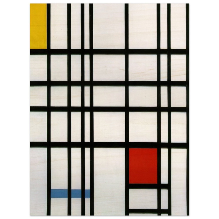 Piet Mondrian  Composition with Red Yellow and Blue Wood Print