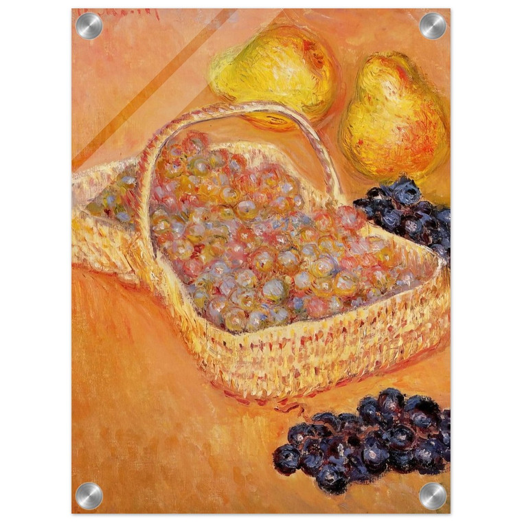 claude monet  Basket of Graphes Quinces and Pears Acrylic Print