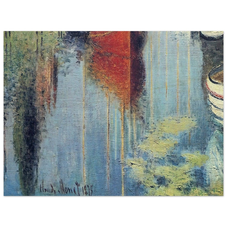 claude monet  Yachts At Argenteuil Wood Print