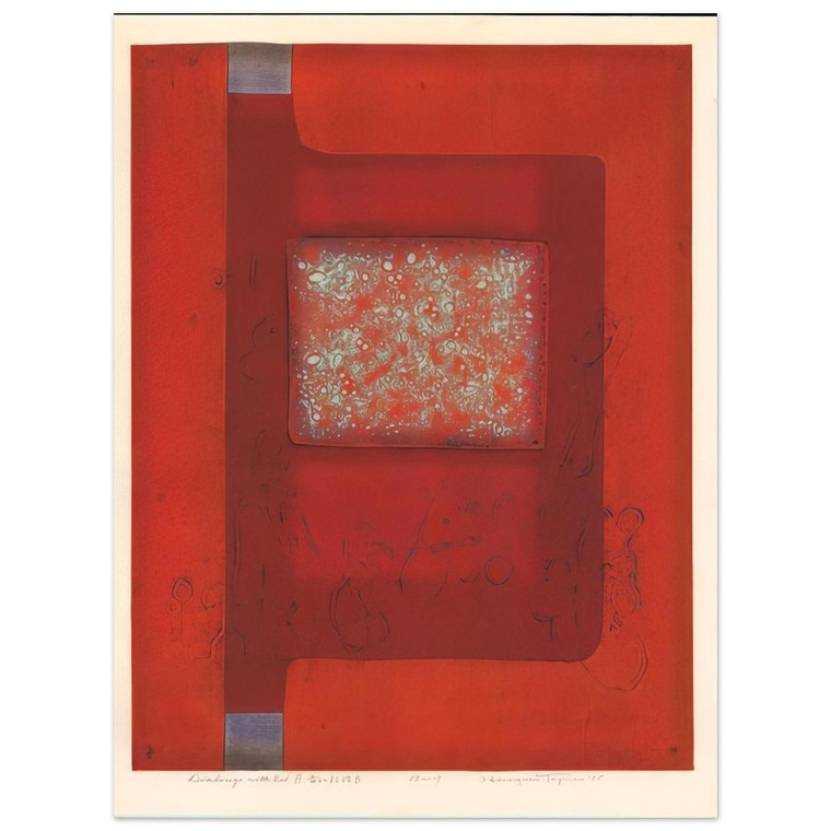 Hiroyuki Tajima  Dialogue With Red B  1975 Aluminum Print