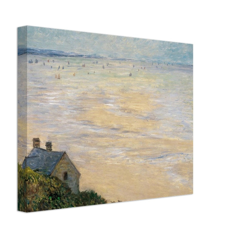 claude monet  The Hut at Trouville Low Tide Canvas