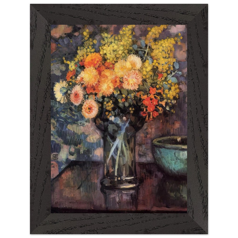 Rysselberghe VASE OF FLOWERS N2 Premium Wooden Framed Art Print / Poster