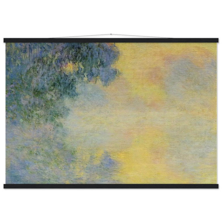 Claude Monet Misty Morning Seine Sunrise Museum Quality Matte Poster Hanger
