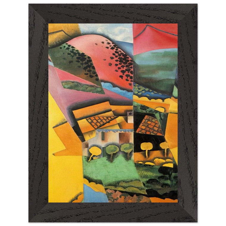 Juan Gris  LANDSCAPE AT CERET 1913 Premium Wooden Framed Art Print / Poster