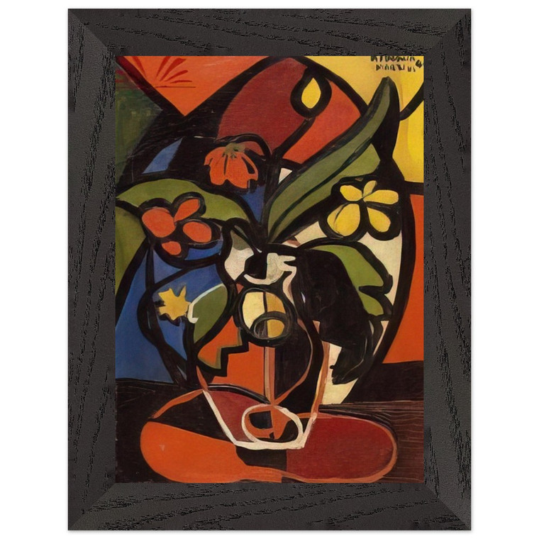 Aldemir Martins  Vase of Flowers  1949 Premium Wooden Framed Art Print / Poster