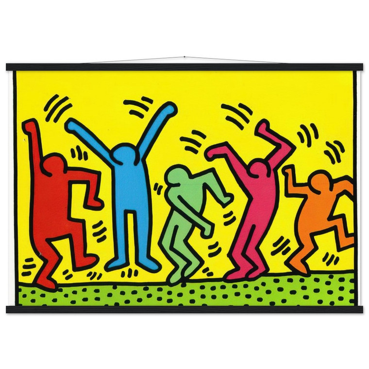 Keith Haring UNTITLED DANCE 1987 Matte Poster with Hanger