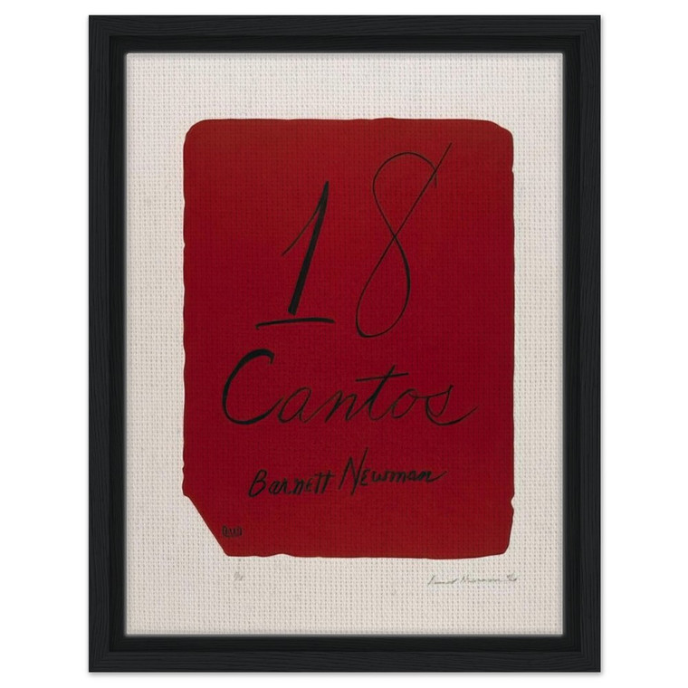 Barnett Newman  Title Page from 18 Cantos Framed Canvas