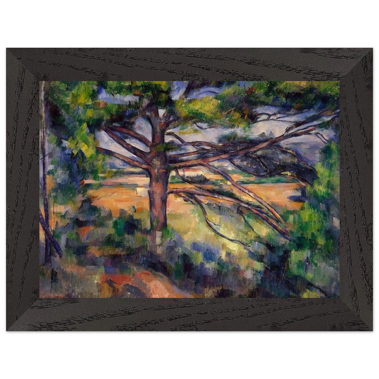 Paul Cezanne  Large Pine and Red Earth Premium Wooden Framed Art Print / Poster