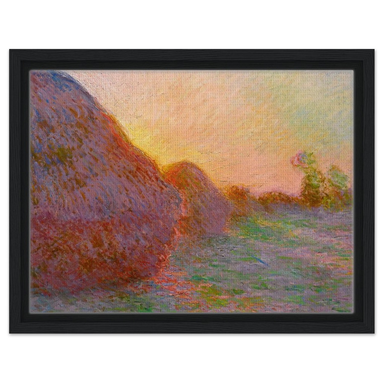 claude monet  Haystacks Framed Canvas