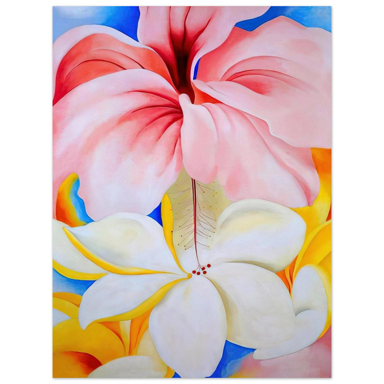 Georgia OKeeffe  Hibiscus with Plumeria Aluminum Print