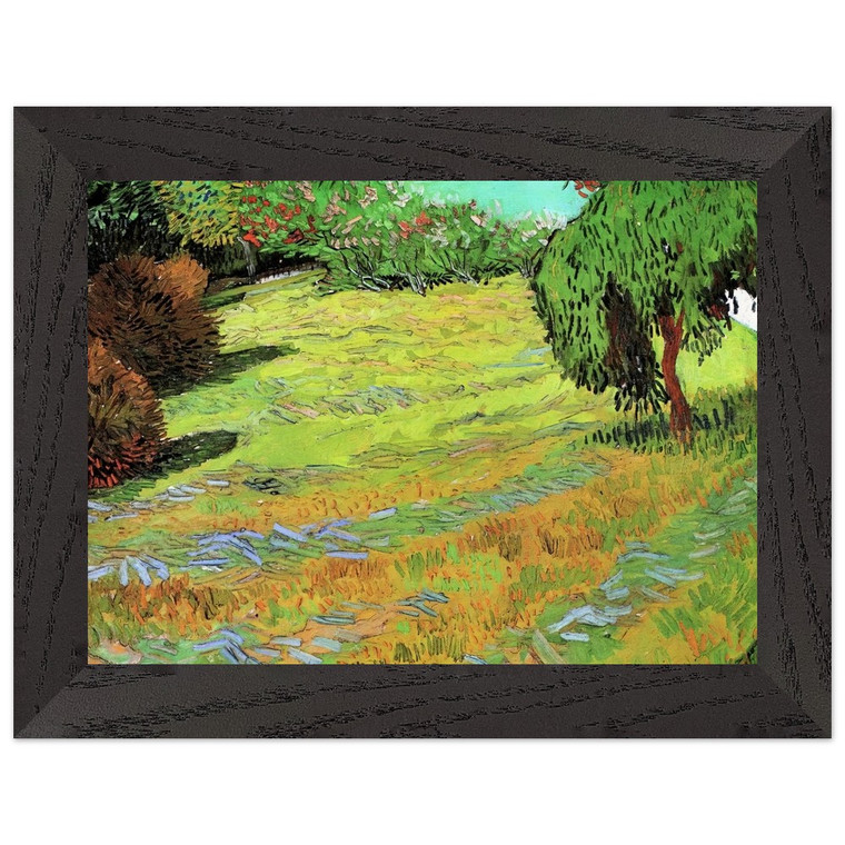 Van Gogh Sunny Lawn Public Park Premium Wooden Framed Art Print / Poster