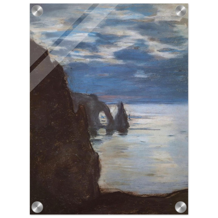 claude monet  Etretat the Needle Rock and Porte dAval Acrylic Print