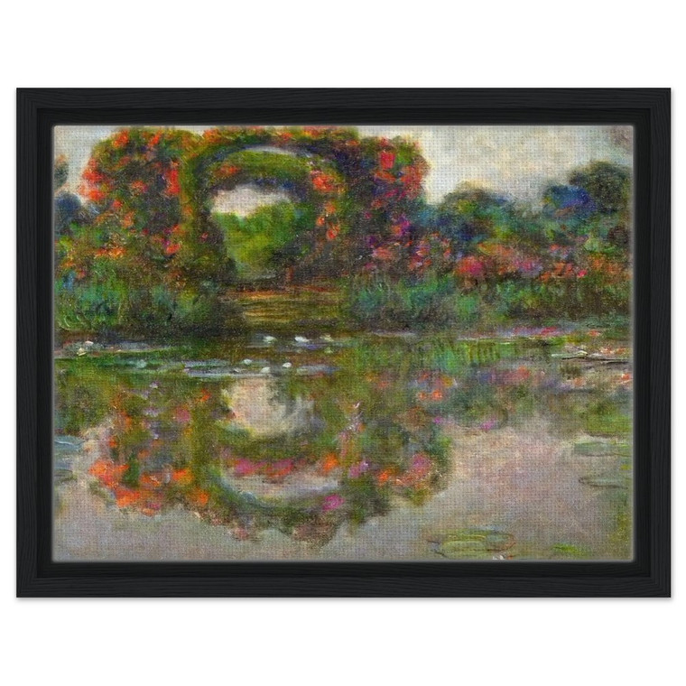 claude monet  Rose Flowered Arches at Giverny Framed Canvas