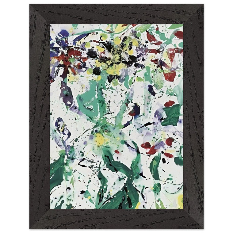 Sam Francis  Bouquet Premium Wooden Framed Art Print / Poster