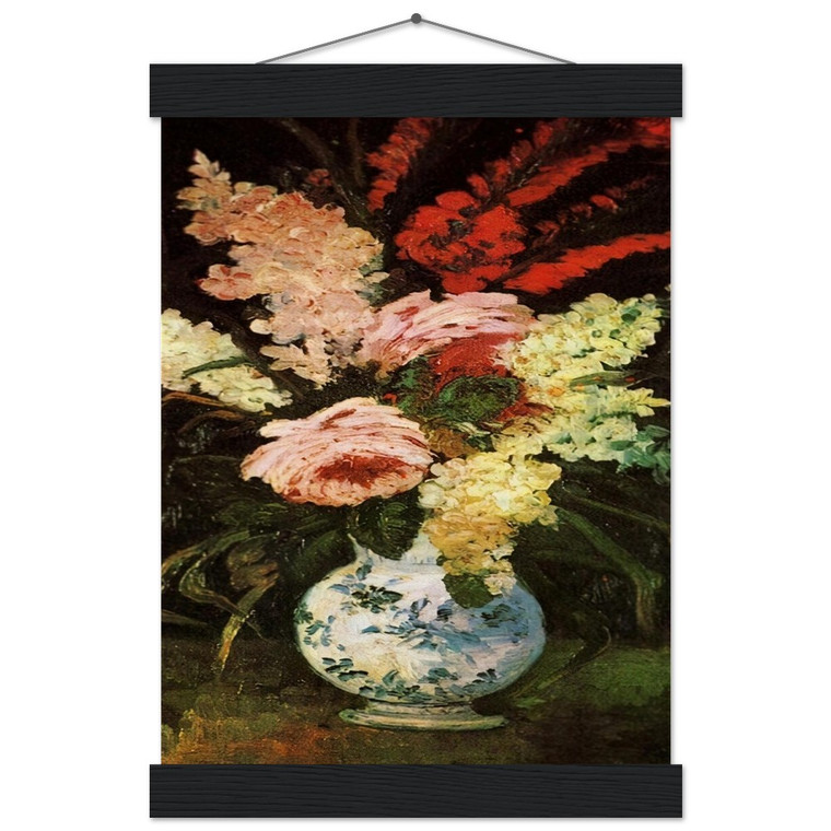Van Gogh Vase with Gladioli and Lilac Museum Quality Matte Poster with Hanger
