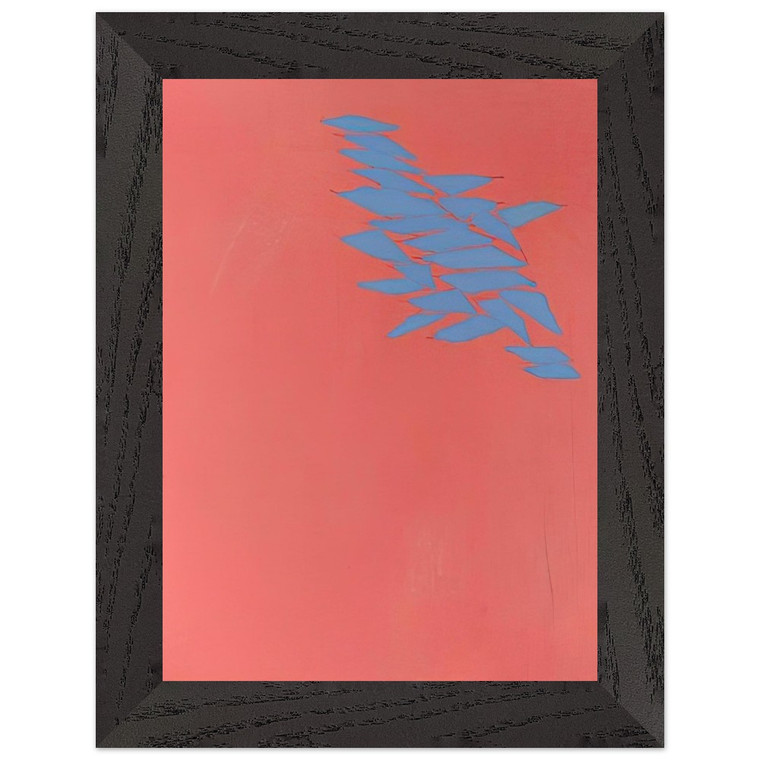 Robert Goodnough Blue Red 1973 Premium Wooden Framed Art Print / Poster