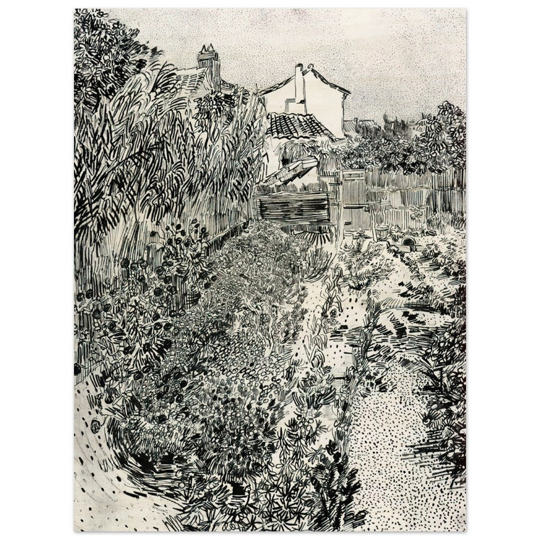 Vincent van Gogh  The Garden with Flowers Wood Print