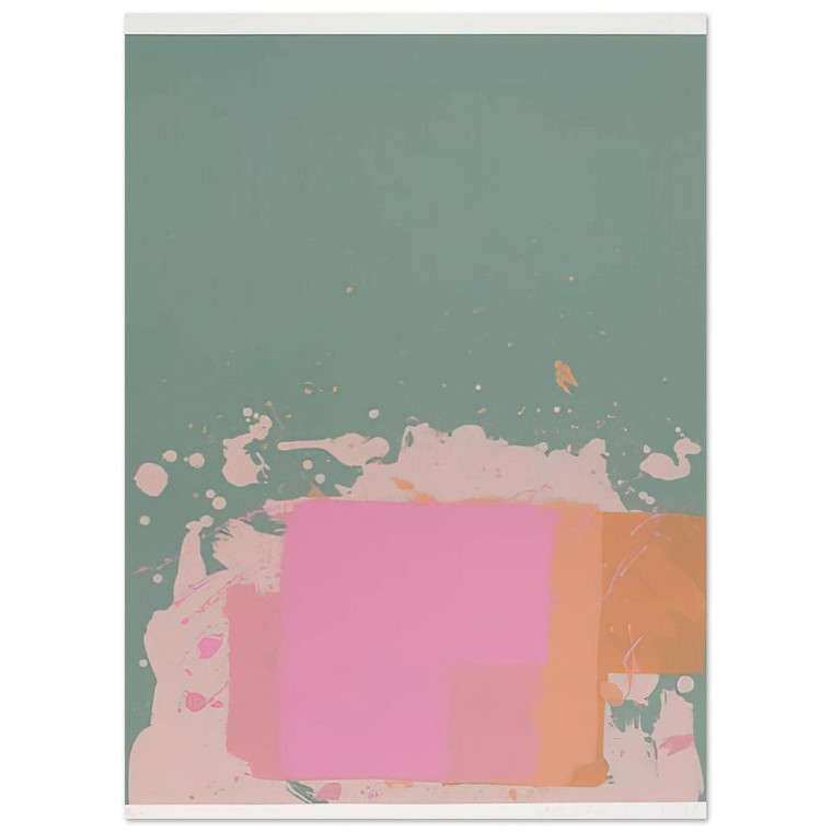 John Hoyland  Green Orange Pink  1971 Fine Art Poster / Art Print