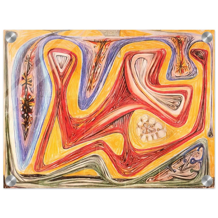 Roberto Matta  GLANDE FICTION 1938 Acrylic Print