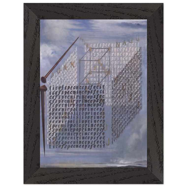Dali: Herrera's Cubic Form Premium Wooden Framed Art Print / Poster