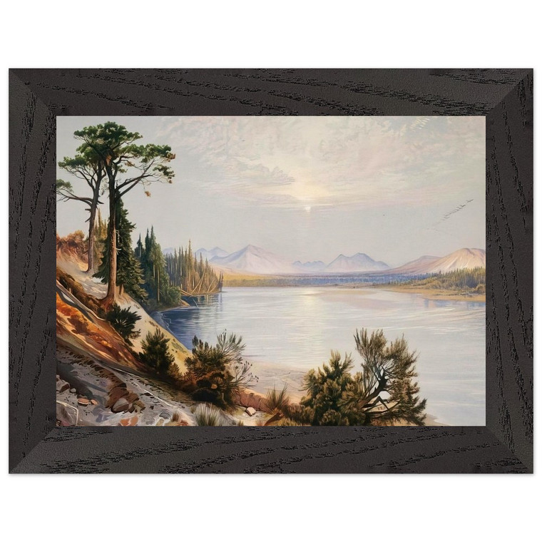 Thomas Moran  Head of Yellowstone River Premium Wooden Framed Art Print / Poster