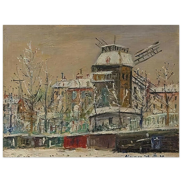 Maurice Utrillo  MOULIN DE LA GALETTE UNDER THE SNOW 1 Aluminum Print