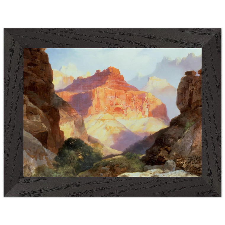 Thomas Moran  Under the Red Wall Premium Wooden Framed Art Print / Poster