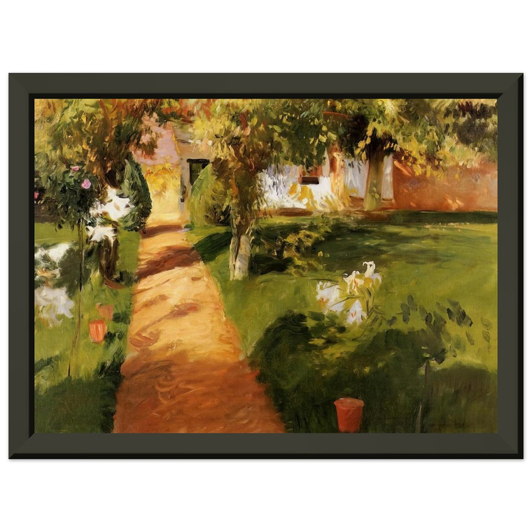 John Singer Sargent  Millets Garden Premium Metal Framed Art Print / Poster