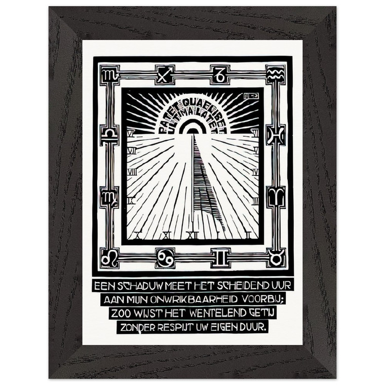 Escher SUNDIAL XXIV REJ PLATE 1931 Premium Wooden Framed Art Print / Poster