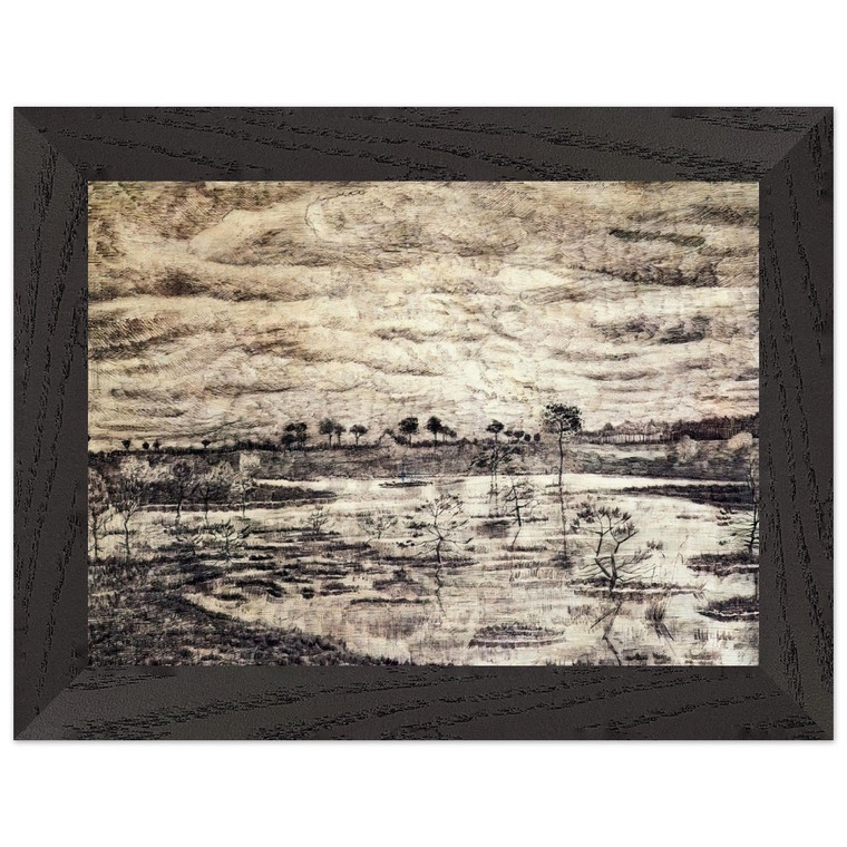 Vincent van Gogh  A Marsh Premium Wooden Framed Art Print / Poster