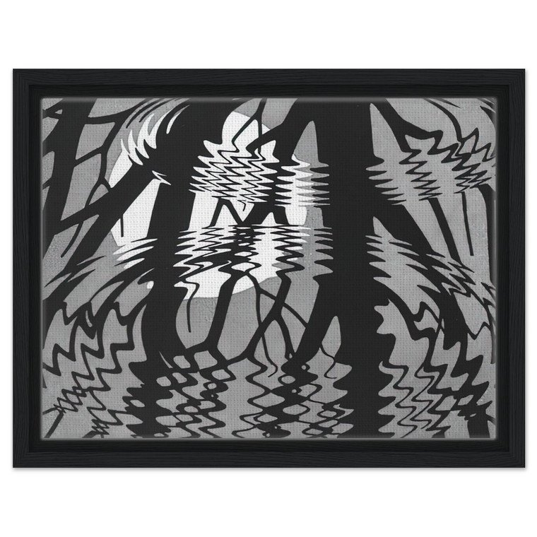 MC Escher  RIPPLED SURFACE Framed Canvas