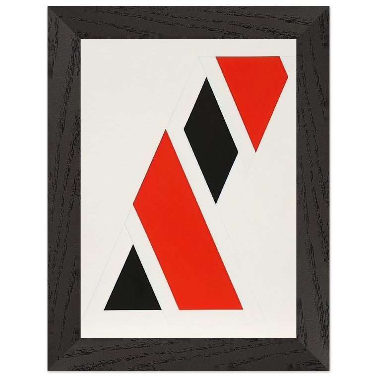 Omar Rayo  Gohei V  1970 Premium Wooden Framed Art Print / Poster