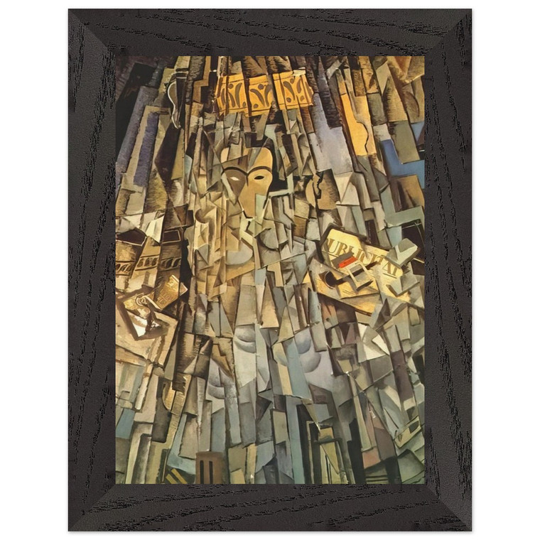 Salvador Dali  CUBIST SELF PORTRAIT Premium Wooden Framed Art Print / Poster