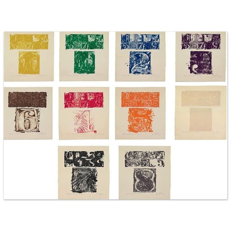 Jasper Johns  0 9 ULAE 19 1963 Aluminum Print