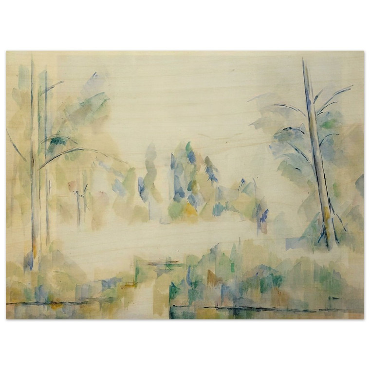 Paul Cezanne  Trees by the Water N1 Wood Print